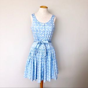 Calvin Klein 50s fit and flare pleated circle dres